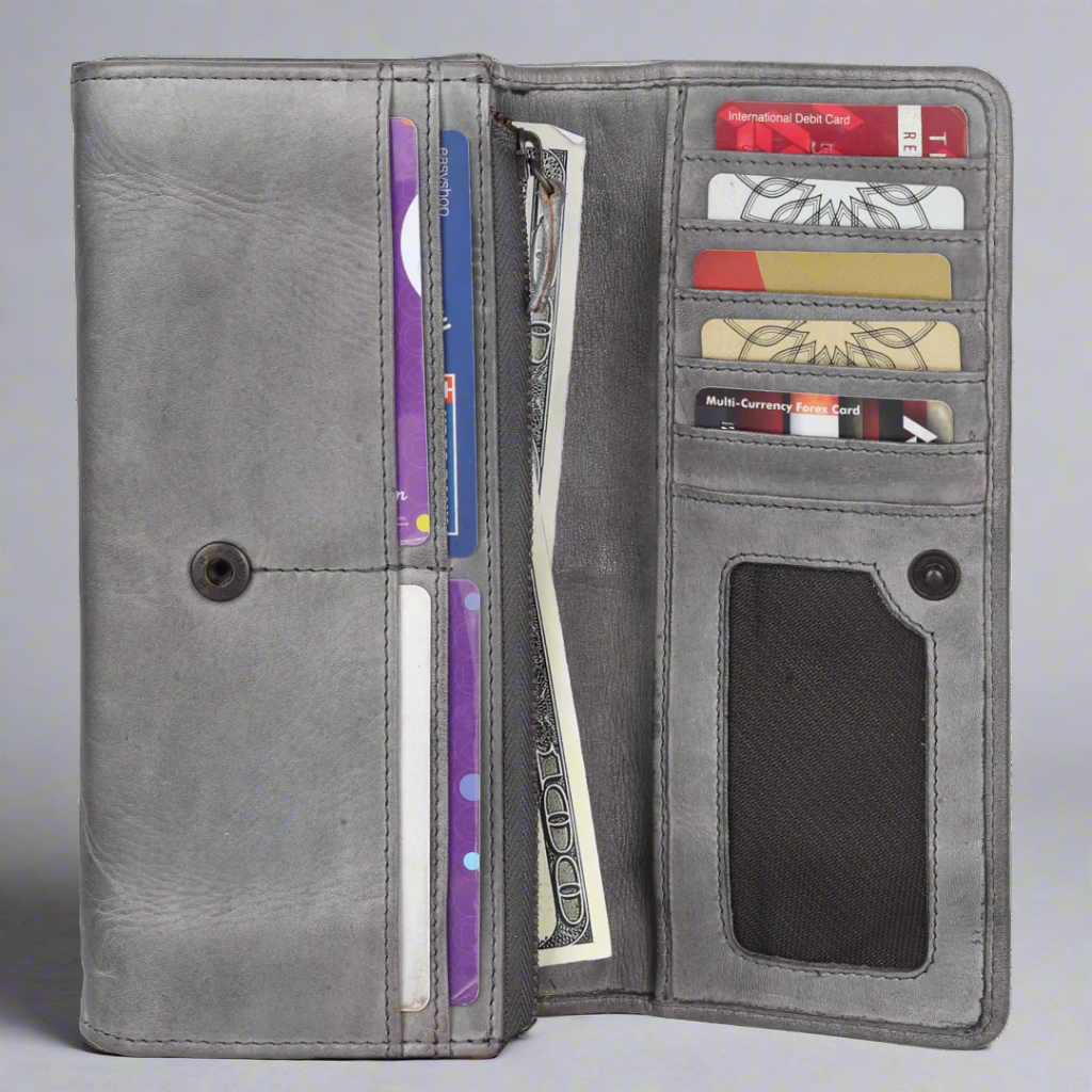 MET Women's Leather Clutch Wallet-8