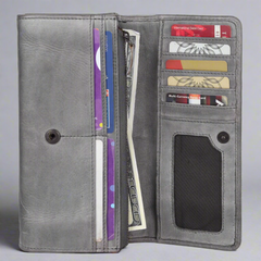 MET Women's Leather Clutch Wallet-8