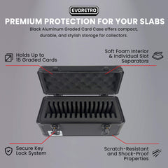 EVORETRO Graded Card Storage Case 15-Slot | Black-7