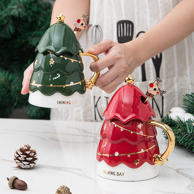 Christmas tree ceramic mug-5