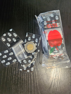 1515 Original Apple Bags: 1.5" x 1.5" White Skulls (1000 pieces)-2