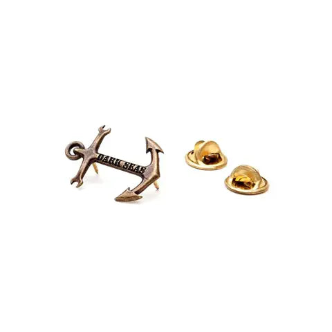Dark Seas 'Seas Spanner' Pin - Antique Brass-1