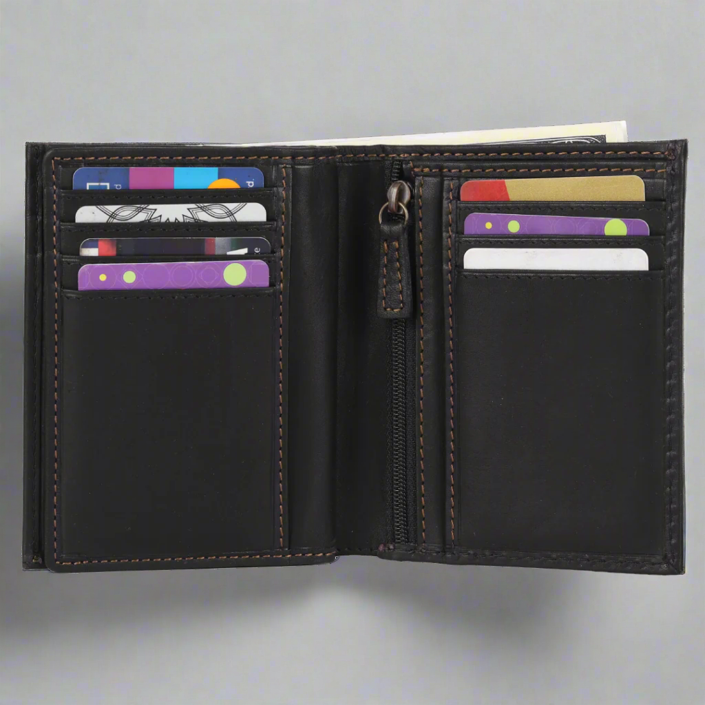 MET Men's Center Wing RFID Leather Wallet-3