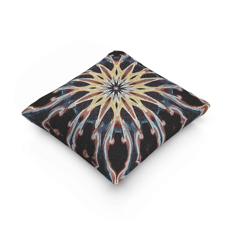 Starburst Mandala Woven Pillow | Geometric Boho Throw Cushion-10