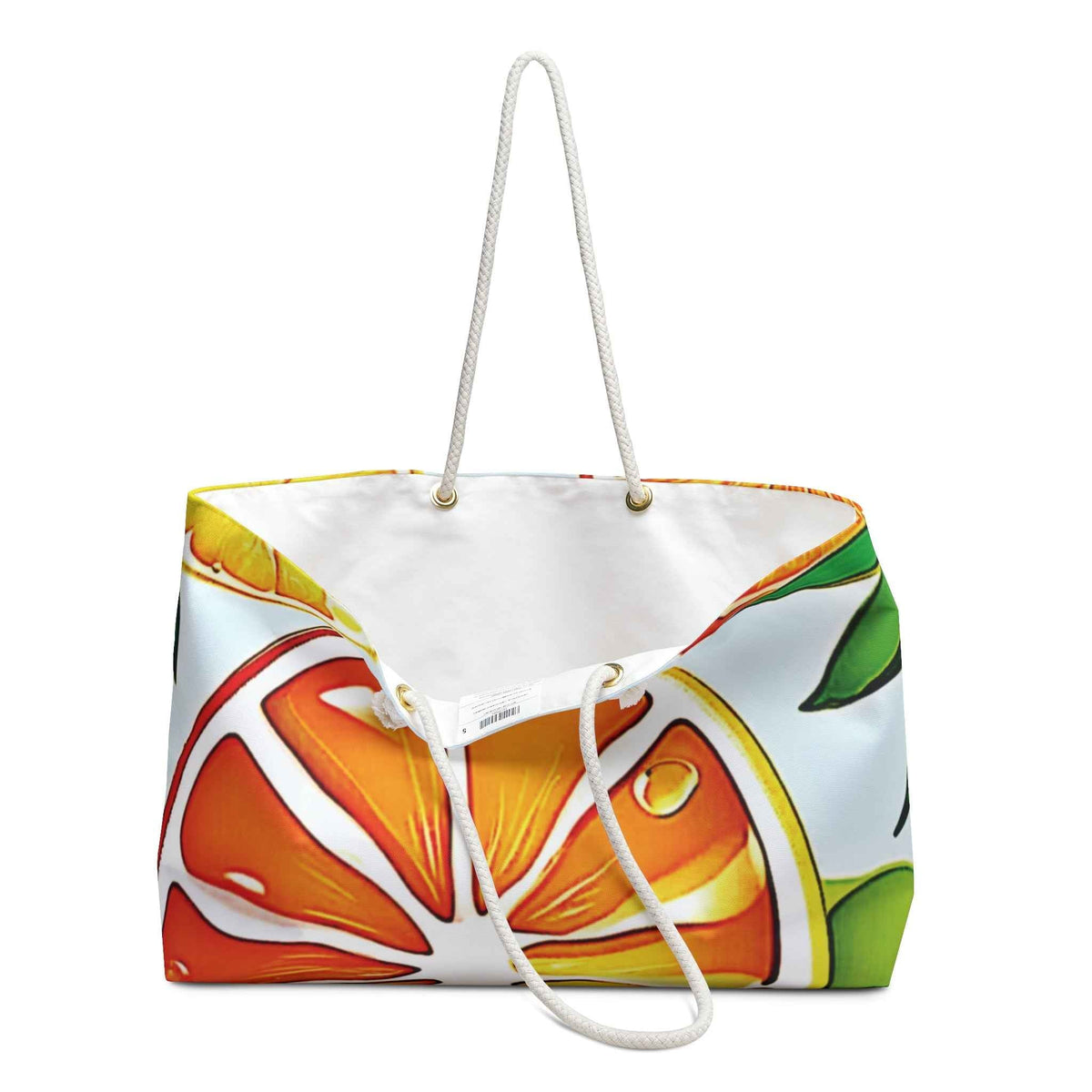 Citrus Slices Weekender Bag | Orange Lemon Large Tote Bag-5