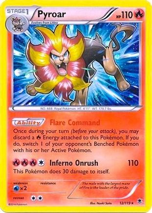 Pyroar - 12/119 (Cosmos Holo) - Blister Exclusives Holofoil-1