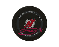Dawson Mercer Autographed New Jersey Devils Official Game Puck-1