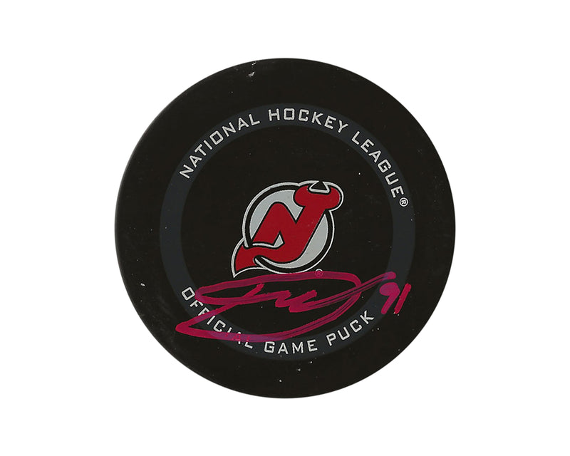 Dawson Mercer Autographed New Jersey Devils Official Game Puck-1