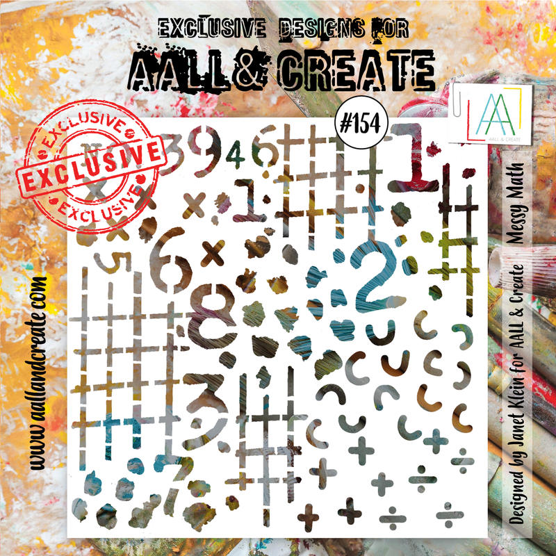 AALL and Create #154 - 6"x6" Stencil - Messy Math-1