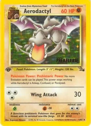 Aerodactyl (Prerelease) 1 - WoTC Promo 1st Edition Holofoil-1