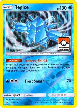 Regice - 28/111 (Pokemon League) 28 - League & Championship Cards Reverse Holofoil-1