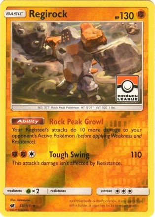 Regirock - 53/111 (Pokemon League) 53 - League & Championship Cards Reverse Holofoil-1