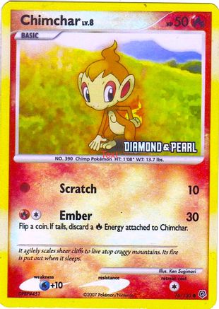 Chimchar - 76/130 [Diamond & Pearl] - Burger King Promos Reverse Holofoil-1