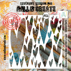 AALL and Create Stencil - 156 - Elongated Hearts-1