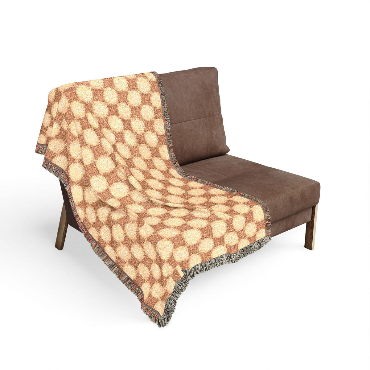 Geometric Checkered Woven Throw Blanket-9