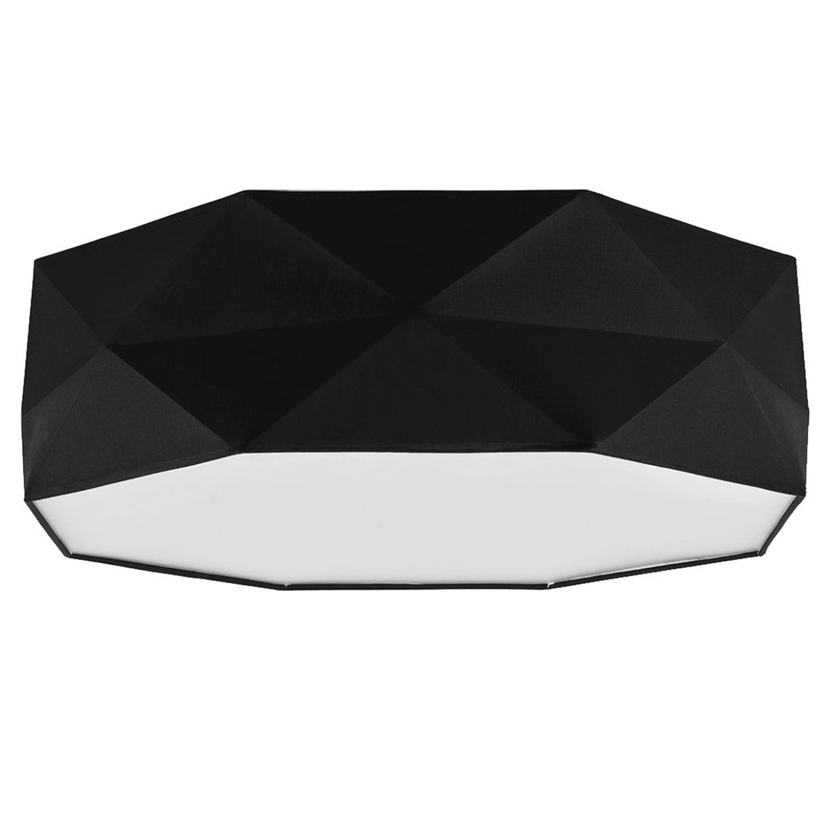KANTOOR Black Linen Origami Flush Mount Ceiling Light for Bedroom, Office & Hallway-1