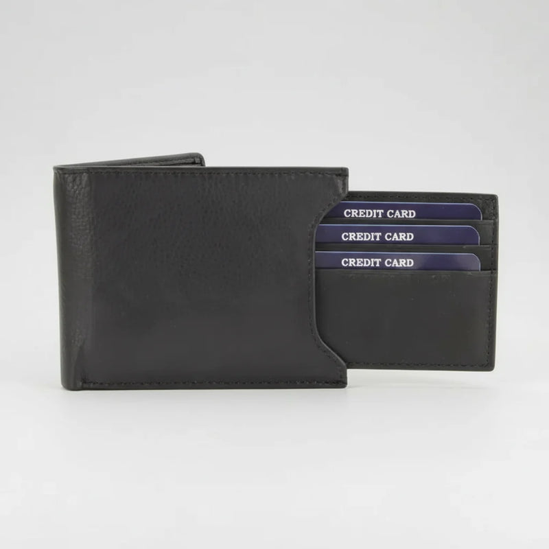Men's RFID Bifold Wallet with Removable Card Sleeve-2
