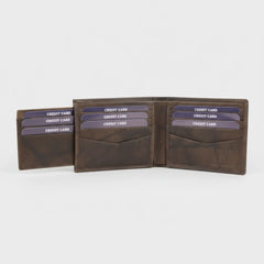 Men's RFID Bifold Wallet with Removable Card Sleeve-7