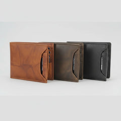 Men's RFID Bifold Wallet with Removable Card Sleeve-1