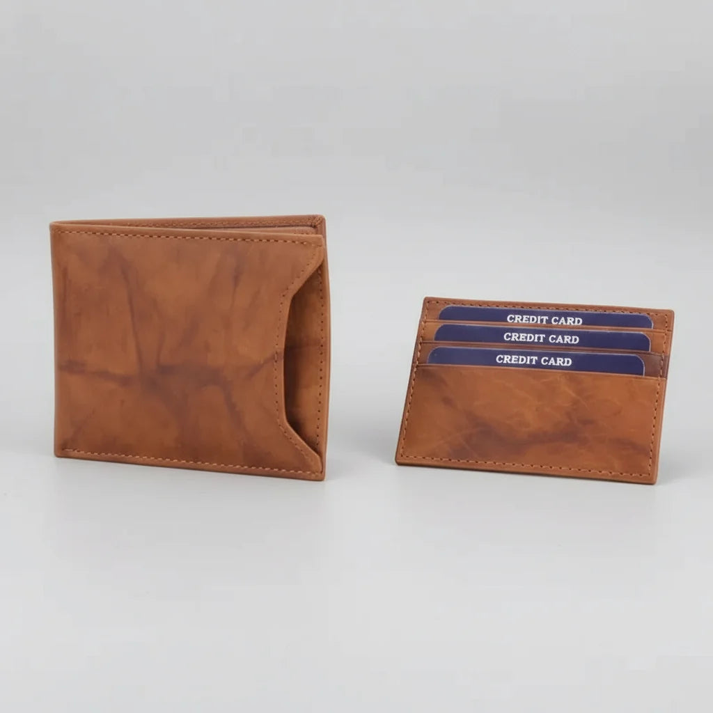 Men's RFID Bifold Wallet with Removable Card Sleeve-11