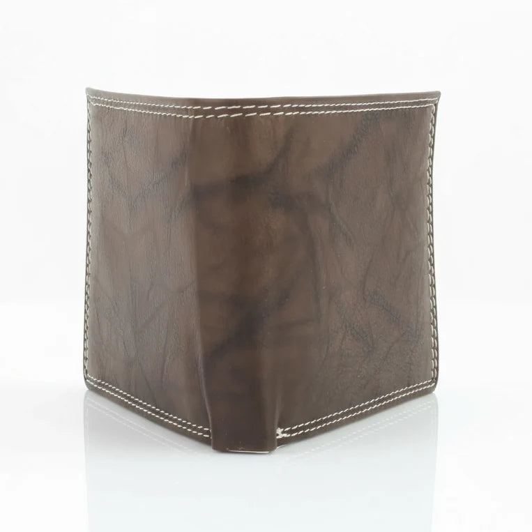Men's Oil Pull Up Top Flap Bifold Wallet-8