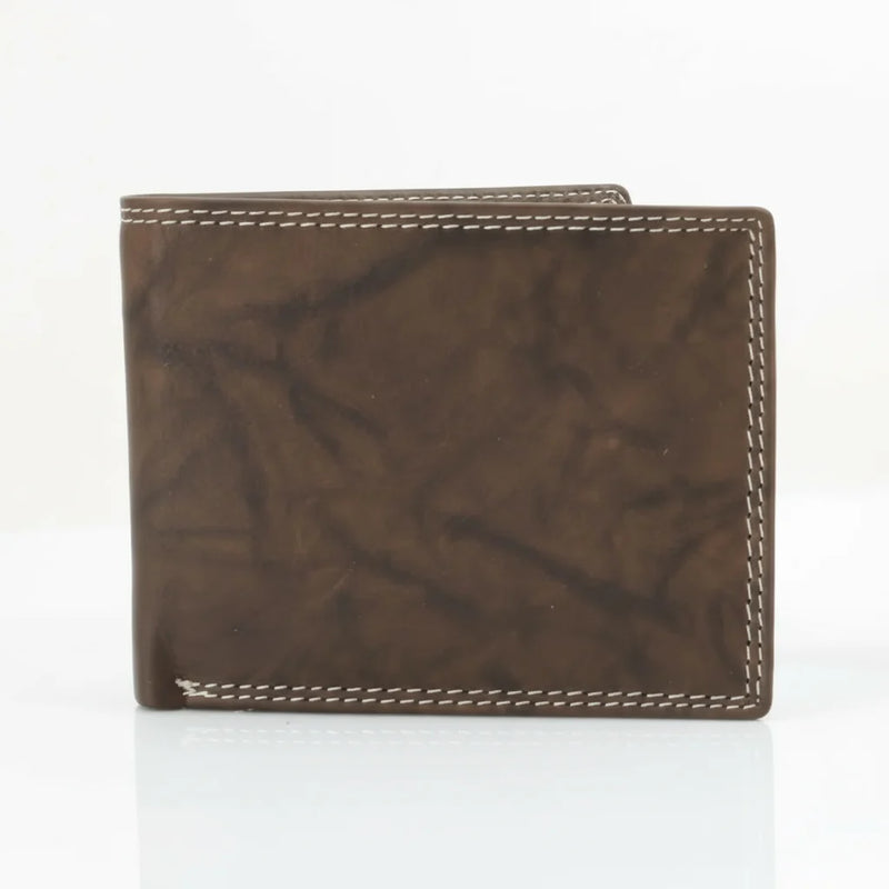 Men's Oil Pull Up Top Flap Bifold Wallet-6