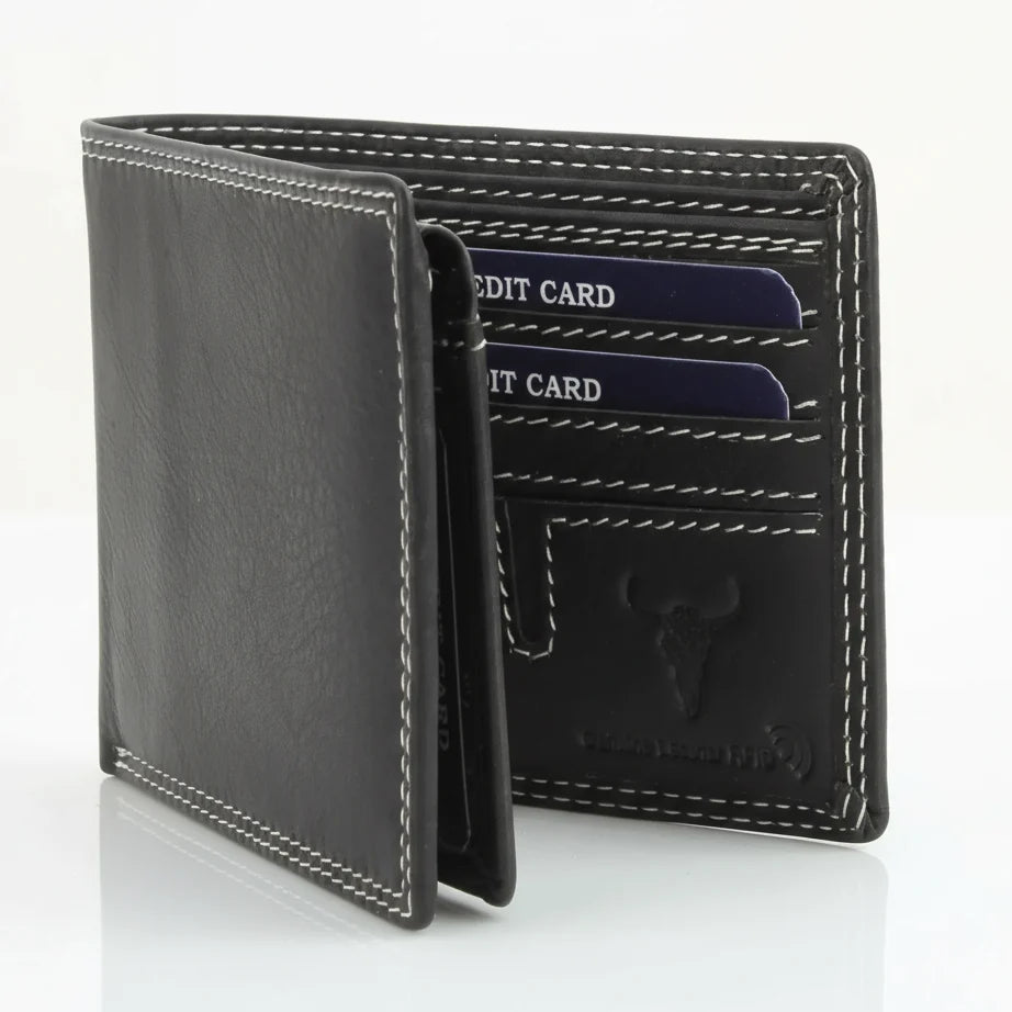 Men's Oil Pull Up Top Flap Bifold Wallet-11