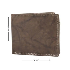 Men's Oil Pull Up Top Flap Bifold Wallet-9