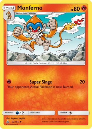 Monferno 22/156 - SM  Ultra Prism Reverse Holofoil-1
