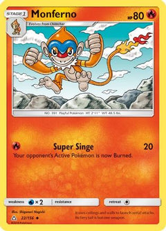 Monferno 22/156 - SM  Ultra Prism Reverse Holofoil-1