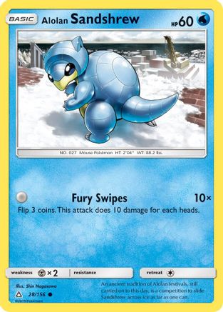 Alolan Sandshrew 28/156 - SM  Ultra Prism-1