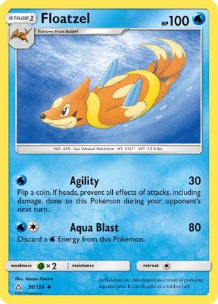 Floatzel 36/156 - SM  Ultra Prism-1