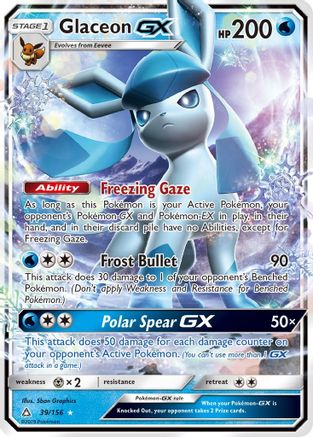 Glaceon GX 39/156 - SM  Ultra Prism Holofoil-1