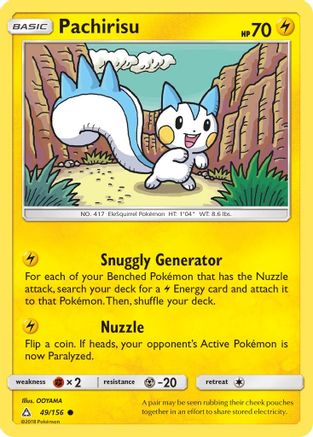 Pachirisu 49/156 - SM  Ultra Prism Reverse Holofoil