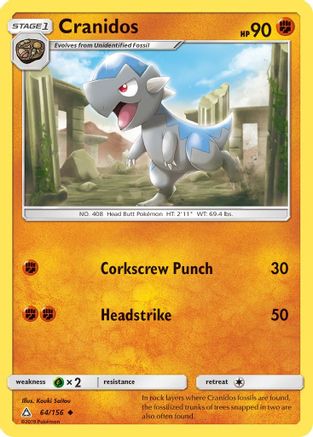 Cranidos 64/156 - SM  Ultra Prism Reverse Holofoil-1