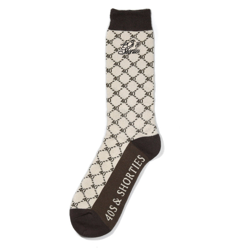 40’s & Shorties 'Luxury' Socks - Beige-1