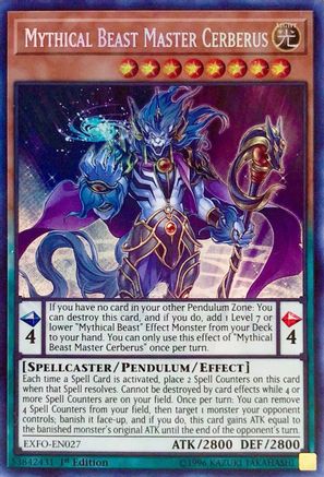 Mythical Beast Master Cerberus (EXFO-EN027) - Extreme Force Unlimited-1