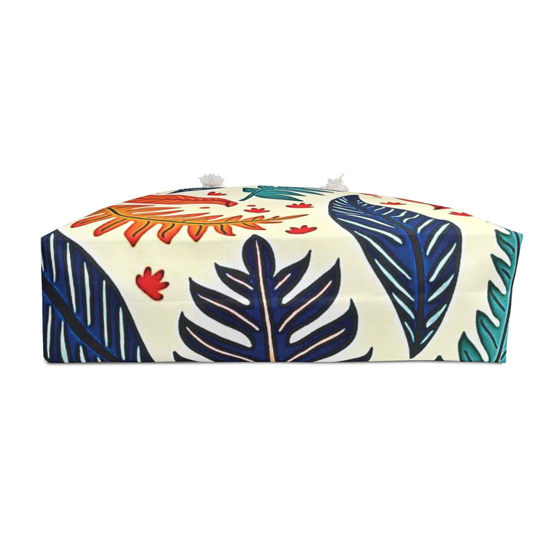Colorful Tropical Leaves Weekender Bag | Leaf Pattern Travel Tote-4