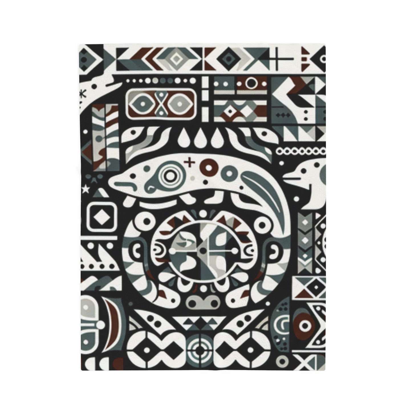 Abstract Pattern Velveteen Throw Blanket