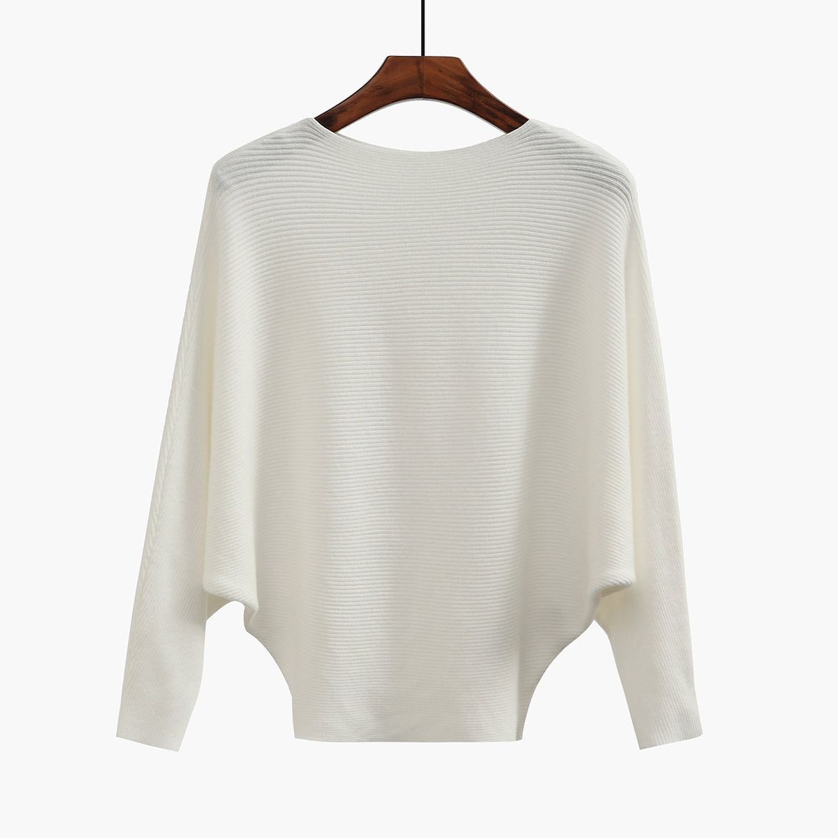 Women’s Halter Neck Batwing Knit Pullover Top – Stretchy Relaxed-Fit Casual Sweater-5