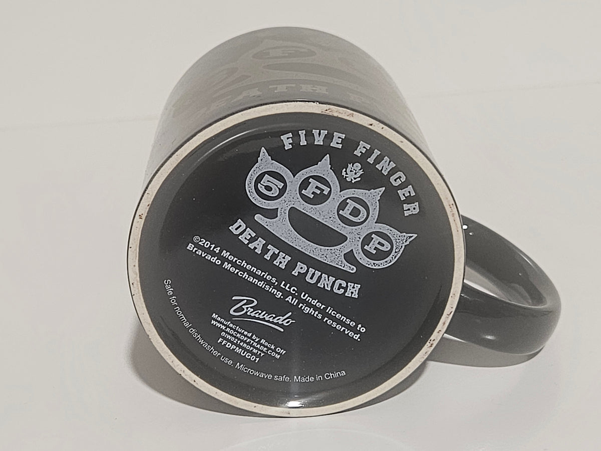 Five Finger Death Punch — Brass Knuckles Logo Coffee Mug-3