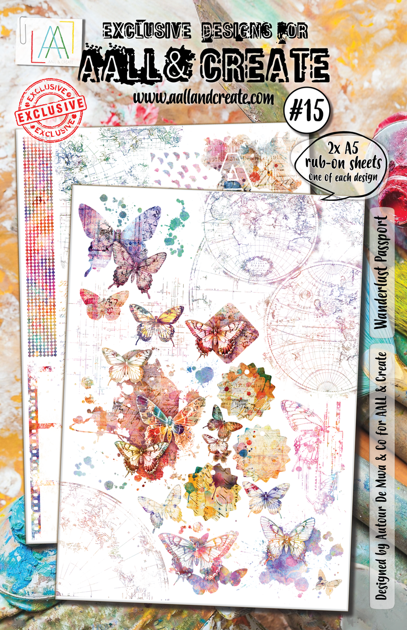 AALL and Create - A5 Rub-Ons - Wanderlust Passport-1