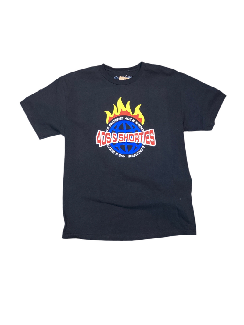 40’s & Shorties 'Fire' Tee - Black-1