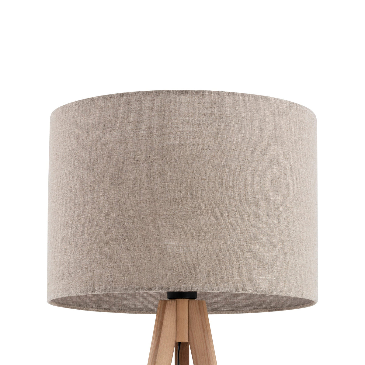 GRAND Pine & Linen Mid-Century Modern Floor Lamp for Living Room, Bedroom & Reading Nook-3