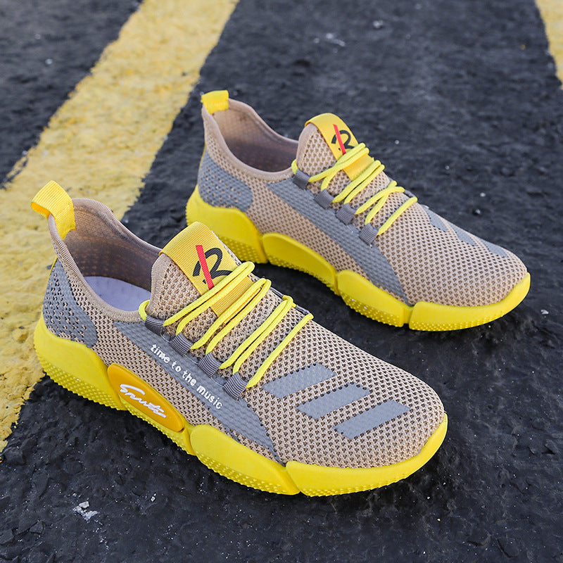 Men's Korean-Style Casual Mesh Sneakers-1