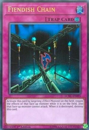 Fiendish Chain (LCKC-EN095) - Legendary Collection Kaiba 1st Edition-1
