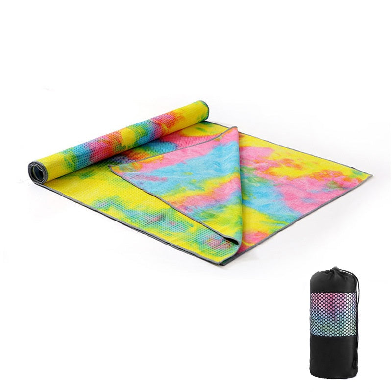 Tie-Dye Yoga Blanket – Wide Yoga Mat Pad Towel & Exercise Drape-8