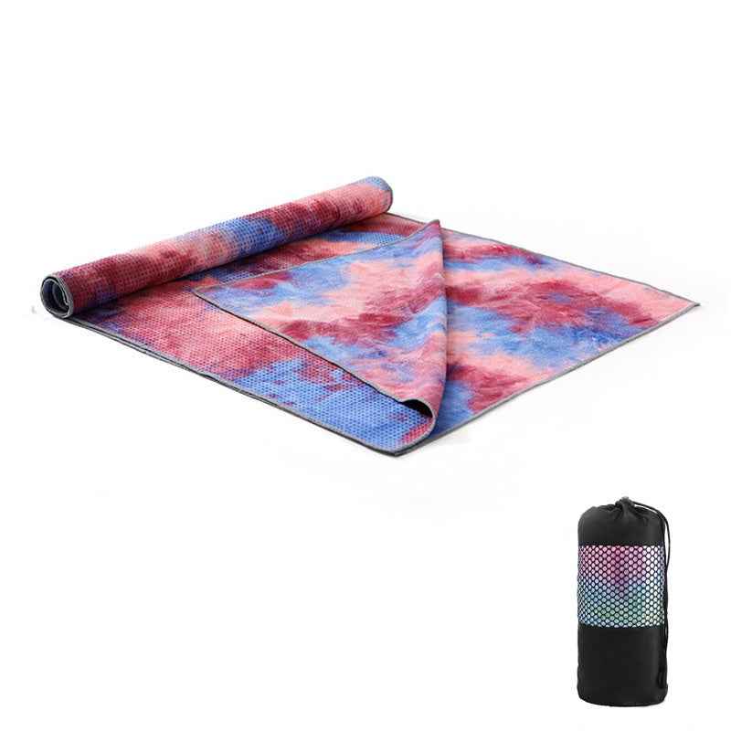 Tie-Dye Yoga Blanket – Wide Yoga Mat Pad Towel & Exercise Drape-4