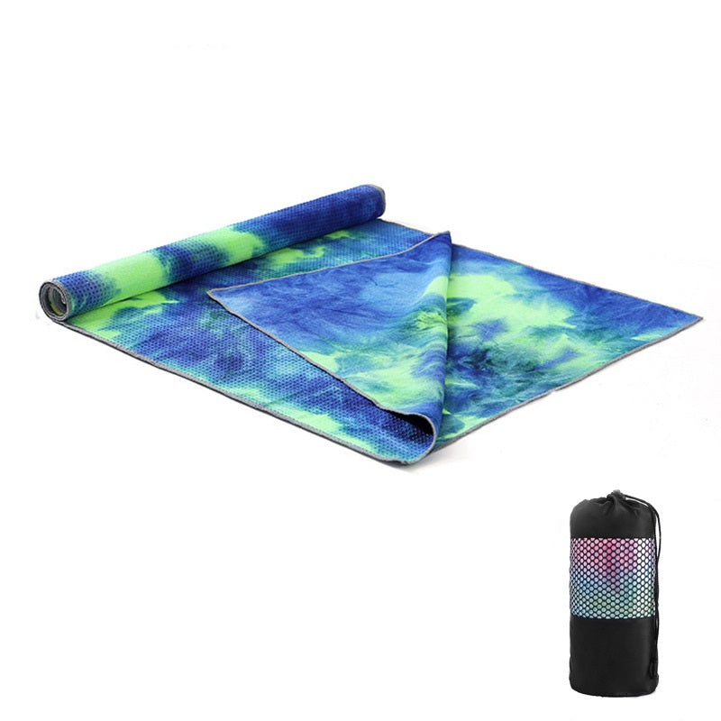 Tie-Dye Yoga Blanket – Wide Yoga Mat Pad Towel & Exercise Drape-10