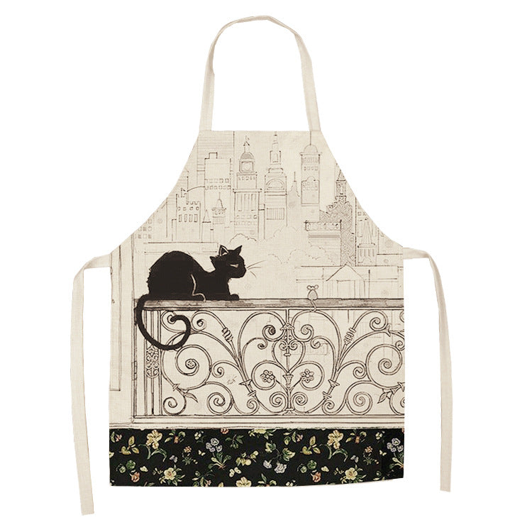 European and American cartoon cute cat apron-11